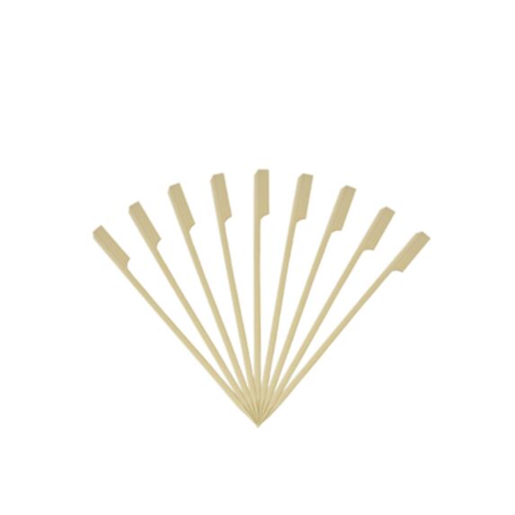 50 brochettes à poignées bambou 15 cm