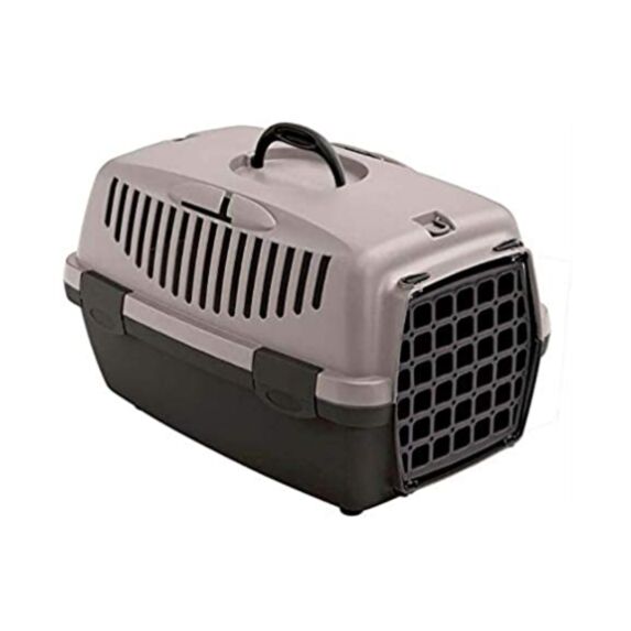 Panier transport chien Gulliver taille 2 gris et rose