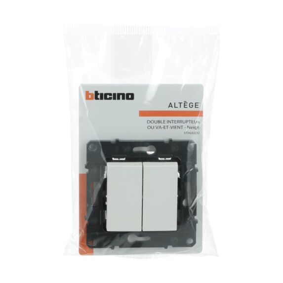 Double Va-et-vient Altège 10A Neige - BTICINO