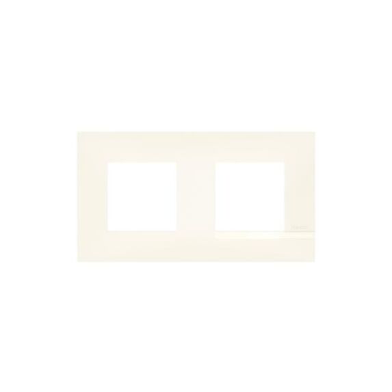 Plaque Altège Collection Classico double - liseré blanc brillant - BTICINO