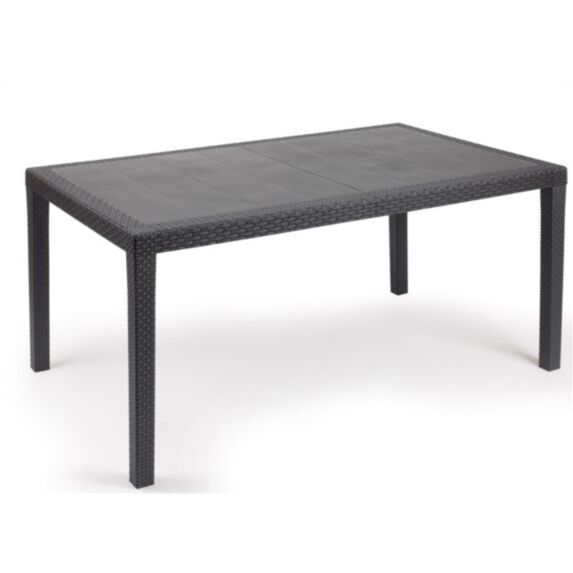 Table de jardin Prince 150x90 cm - 4 personnes - gris - IPAE PROGARDEN