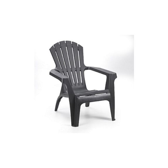 Fauteuil de jardin résine Dolomiti anthracite - PROGARDEN