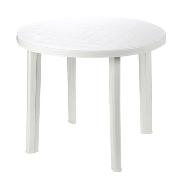 Table résine ronde Tondo Ø90x72cm blanc - PROGARDEN