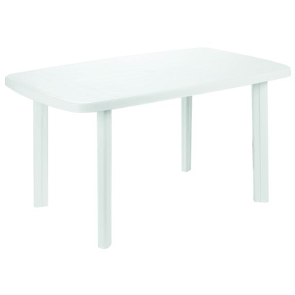 Table de jardin résine Faro ovale 137x85x72cm Blanc - PROGARDEN