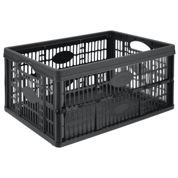 Casier rangement pliant noir 32L