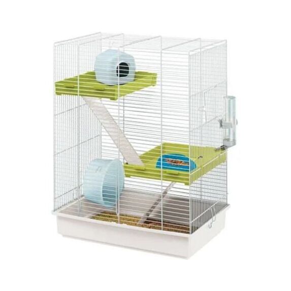 Cage Hamster Tris Equipée Blanc