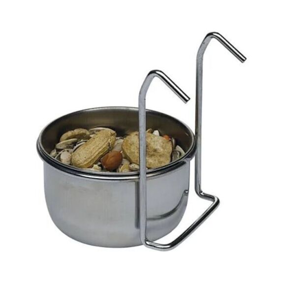 Mangeoire Perroquet Sirio L300 Gris Inox