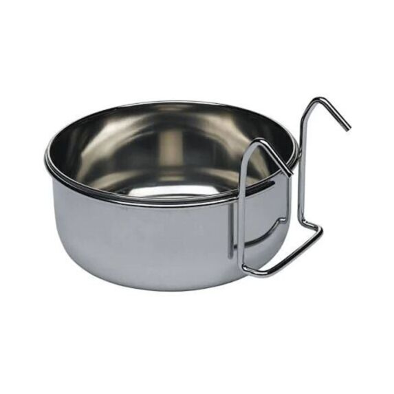 Mangeoire Perroquet Sirio L304 Gris Inox