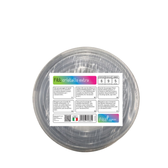 Tuyau cristal clair Ø6 x 9 mm x 5 m - FITT