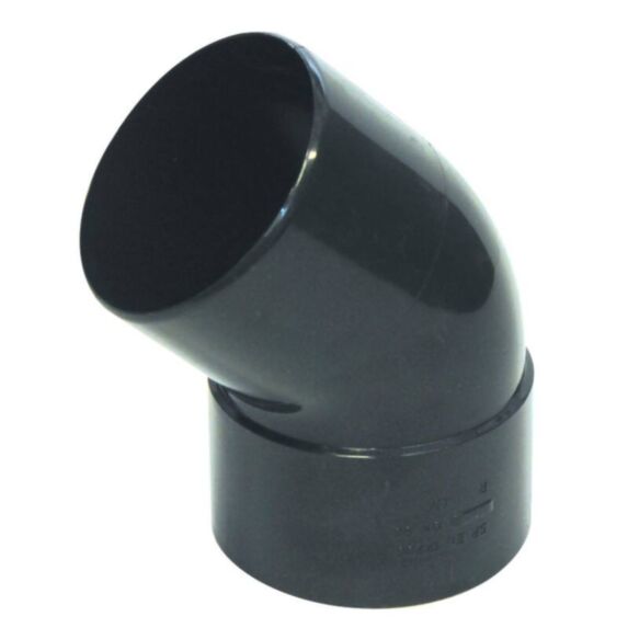 Coude de descente 45° Ø80mm mâle/femelle graphite