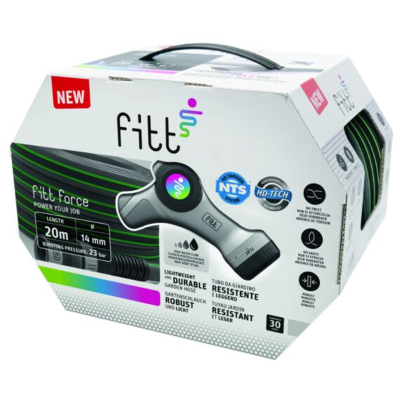 Tuyau arrosage équipé Force Ø15mm L20m - FITT