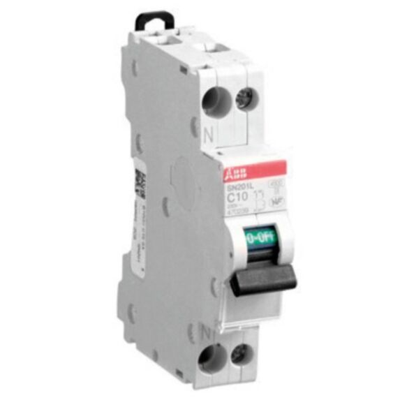 Disjoncteur modulaire phase + neutre 10A - ABB