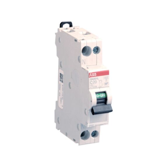Disjoncteur modulaire phase + neutre 20A - ABB