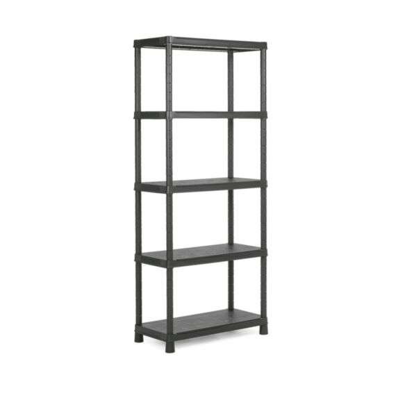 Etagère 5T reglable noir 80x40x187