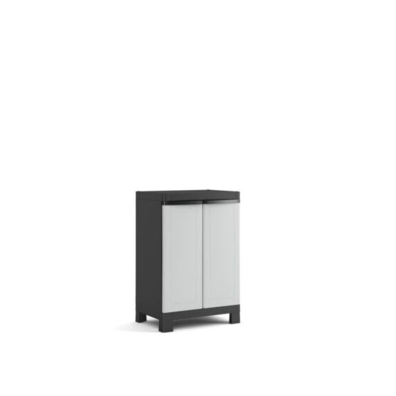 Armoire basse résine Practical 97 x 65 x 45 gris/noir - KETER