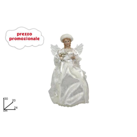 Décoration de Noël Ange blanc 30cm à poser