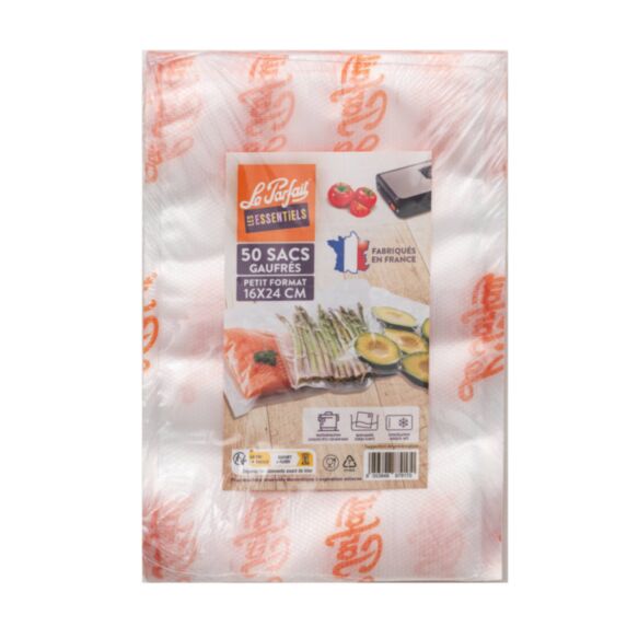 50 Sacs Conservation Sous-Vide Gaufrés 16x24cm​ - LE PARFAIT
