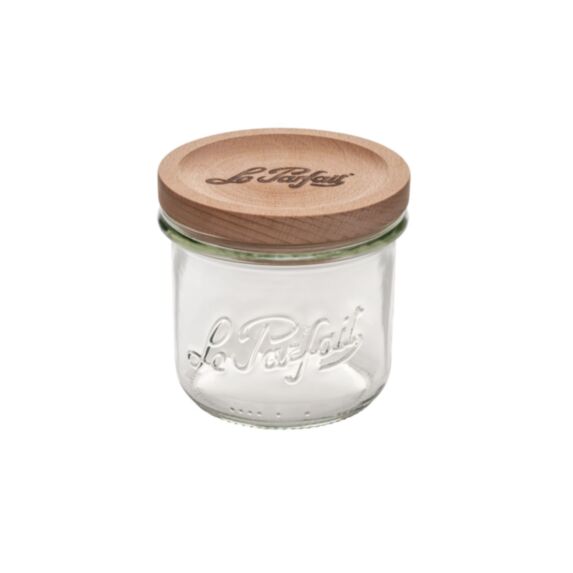 Bocal en verre + Couvercle en bois 425ml - LE PARFAIT