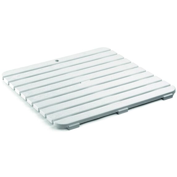 Caillebotis douche/baignoire 55x55cm blanc - TATAY