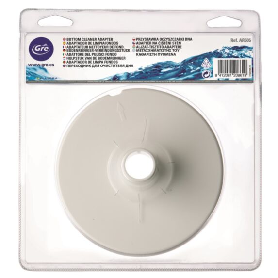 Adaptateur pour prise balai sur skimmer Ø18cm - GRE
