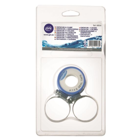 Collier inox Ø38-32mm + rouleau téflon piscine - GRE AR510