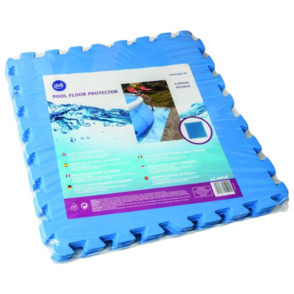 9 Dalles de protection de sol piscine 50x50cm - GRE