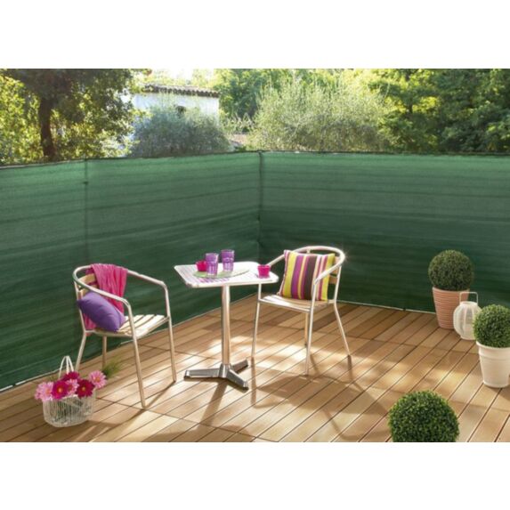 Brise vue PE 100% boutonni + fix Vert 1,50x10 - INTERMAS