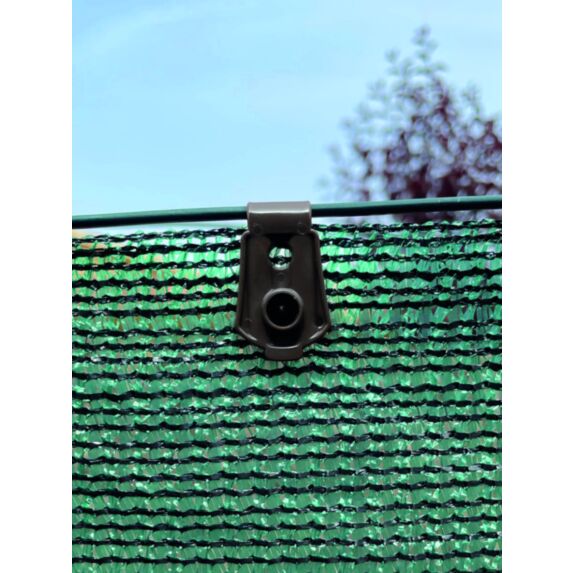 FIXATEX 20 pinces de fixation pour brise-vue tissés Gris 3,40x2cm