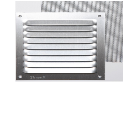 Grille d'aération aluminium mat à visser 10x10cm