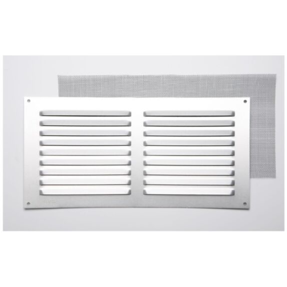 Grille aluminium à visser argentée 15x30cm