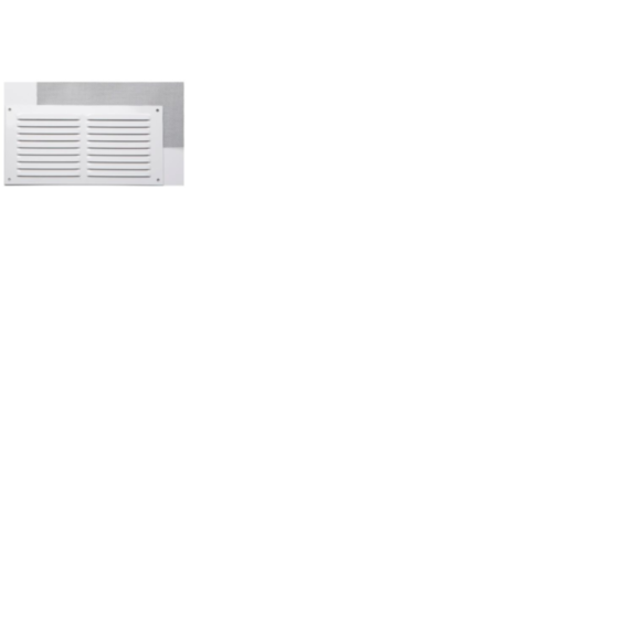 Grille aération aluminium blanc à visser 10x20cm