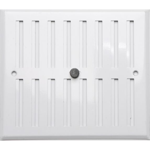 GRILLE ALUMINIUM ARGENT  À VISSER REGLABLE  17 X 19 CM