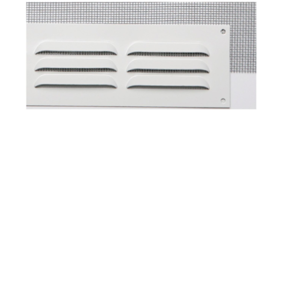 Grille aération aluminium blanc à visser 5x15cm