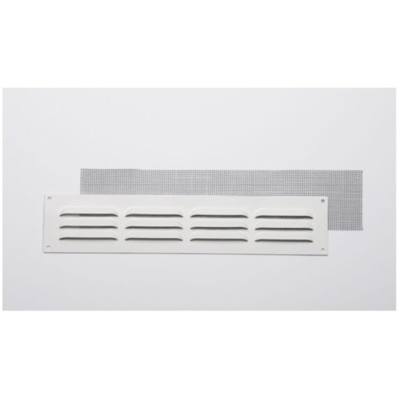 Grille aération aluminium blanc à visser 5x25cm