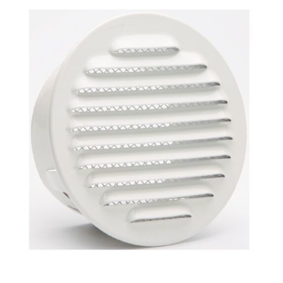 Grille encastrable à tube aluminium 15cm Ø 12cm + moustiquaire blanc - FEPRE