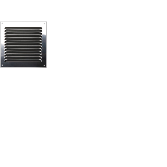 GRILLE Â VISSER INOX 15 X 15 CM AVEC MOUSTIQUAIRE