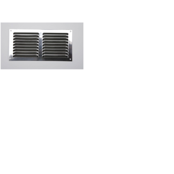 Grille aération inox à visser 10x20cm