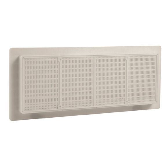 Grille aération aluminium blanc à encastrer 10,2x25,7cm