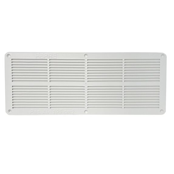 Grille à visser ABS blanc 13,1x33,7cm - FEPRE