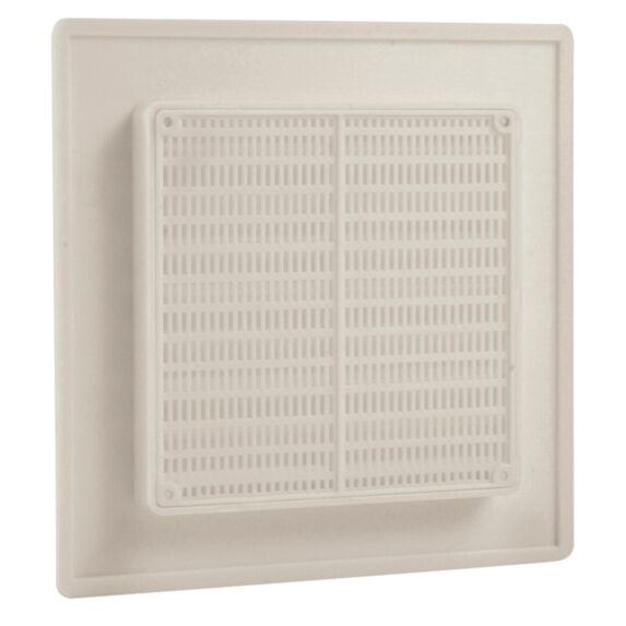 Grille aération aluminium blanc à encastrer 14x14cm