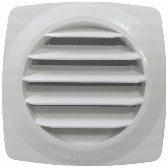 Grille aération blanc à clipser Ø 14,8cm
