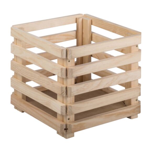 Caisse bois carrée empilable L38xl38xH35cm