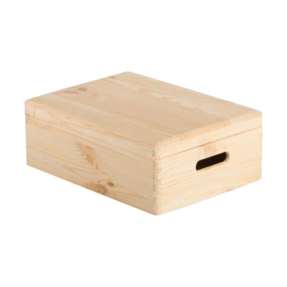 Caisse de Rangement Pin Massif + Couvercle 14x40x30cm - ASTIGARRAGA