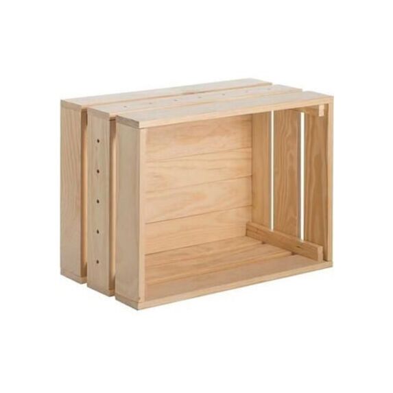 Caisse Homebox Pin Massif Emboîtable et Empilable 38,4x51,2x28cm - ASTIGARRAGA