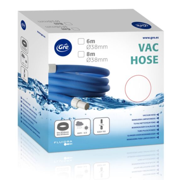 Tuyau flottant pour balai piscine Ø38mm 8m + embouts - GRE