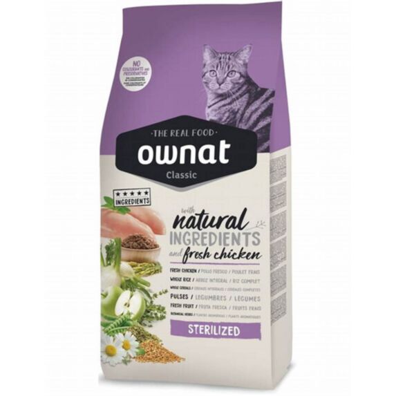 Croquettes pour chat adulte stérilisé poulet 4 kg - OWNAT