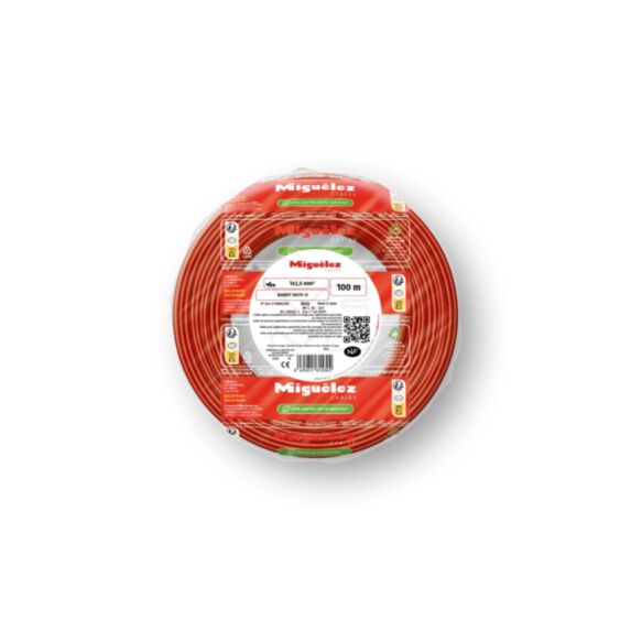 Câble électrique HO7VU 2,5mm² rouge (vendu au m) - ELECTRALINE