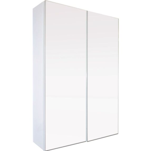 Miroir salle de bain armoirette simple 60x65cm blanc - ONDEE