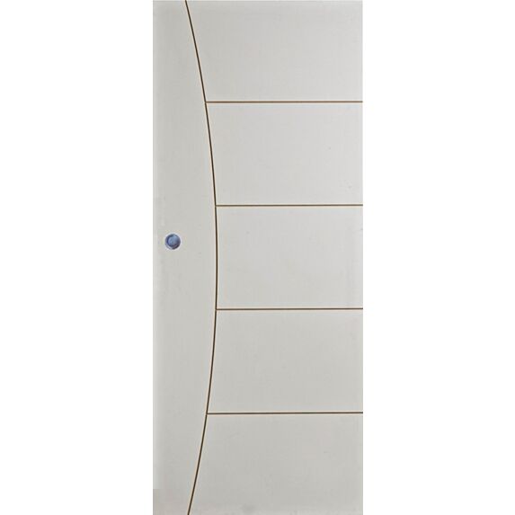 Porte coulissante pré-peinte gravée H.204 x l.83 cm