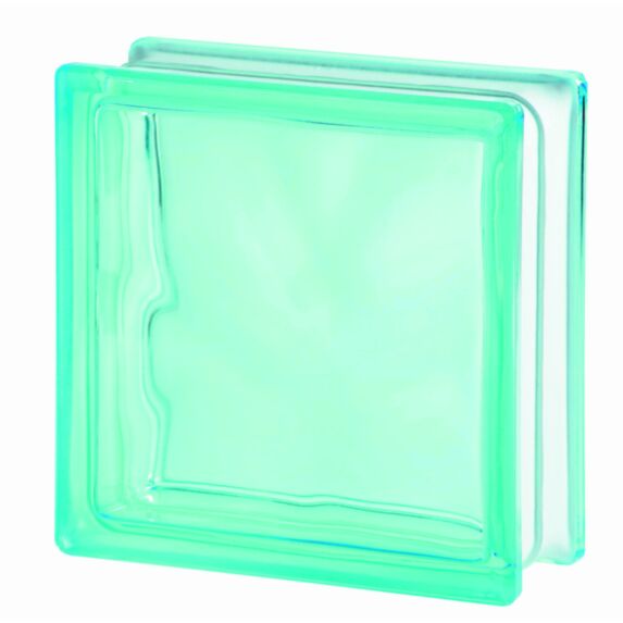 Brique de verre Nuage azur 19x19x8cm - VITRABLOK